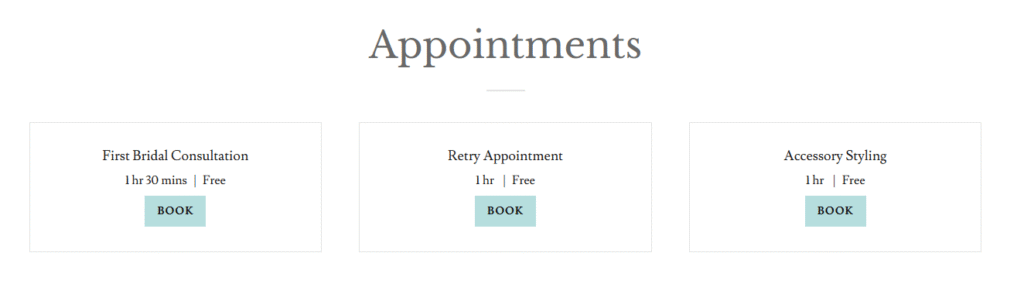 Book your appointment with Heavenly Brides