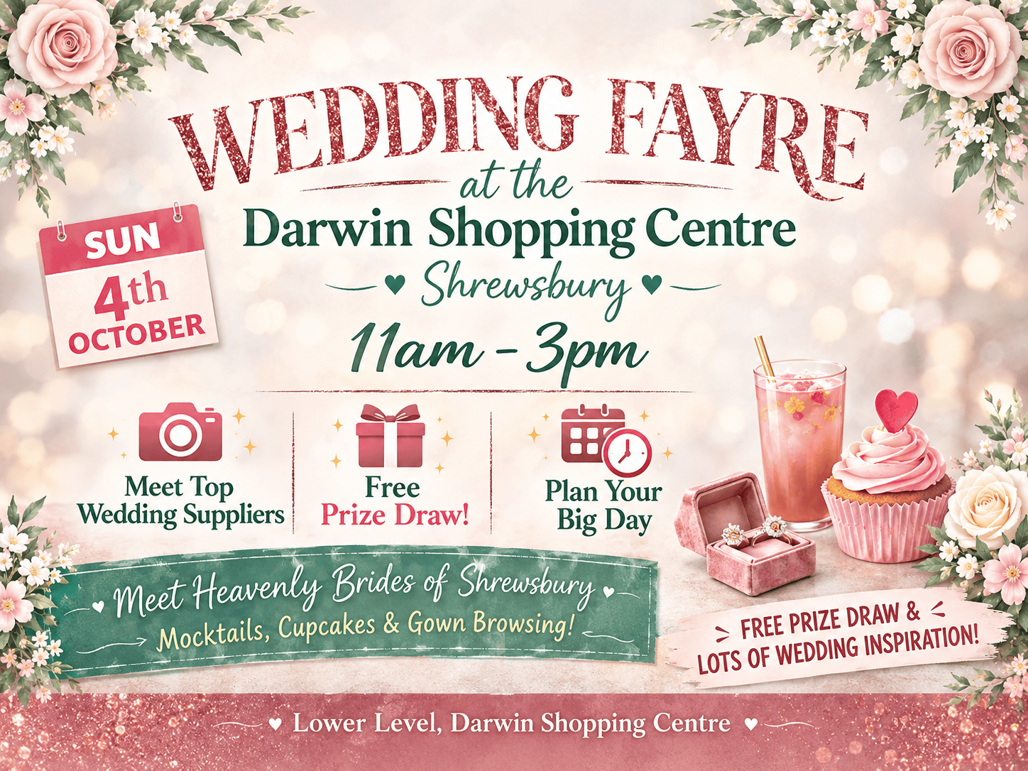 Heavenly Brides Wedding Fayre 4th October at The Darwin
